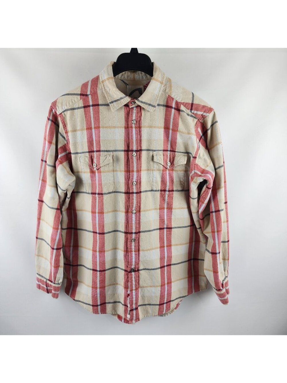 MOUNTAIN KHAKIS Mens Large Multi Plaid Dual Chest Pockets L/S Button Up